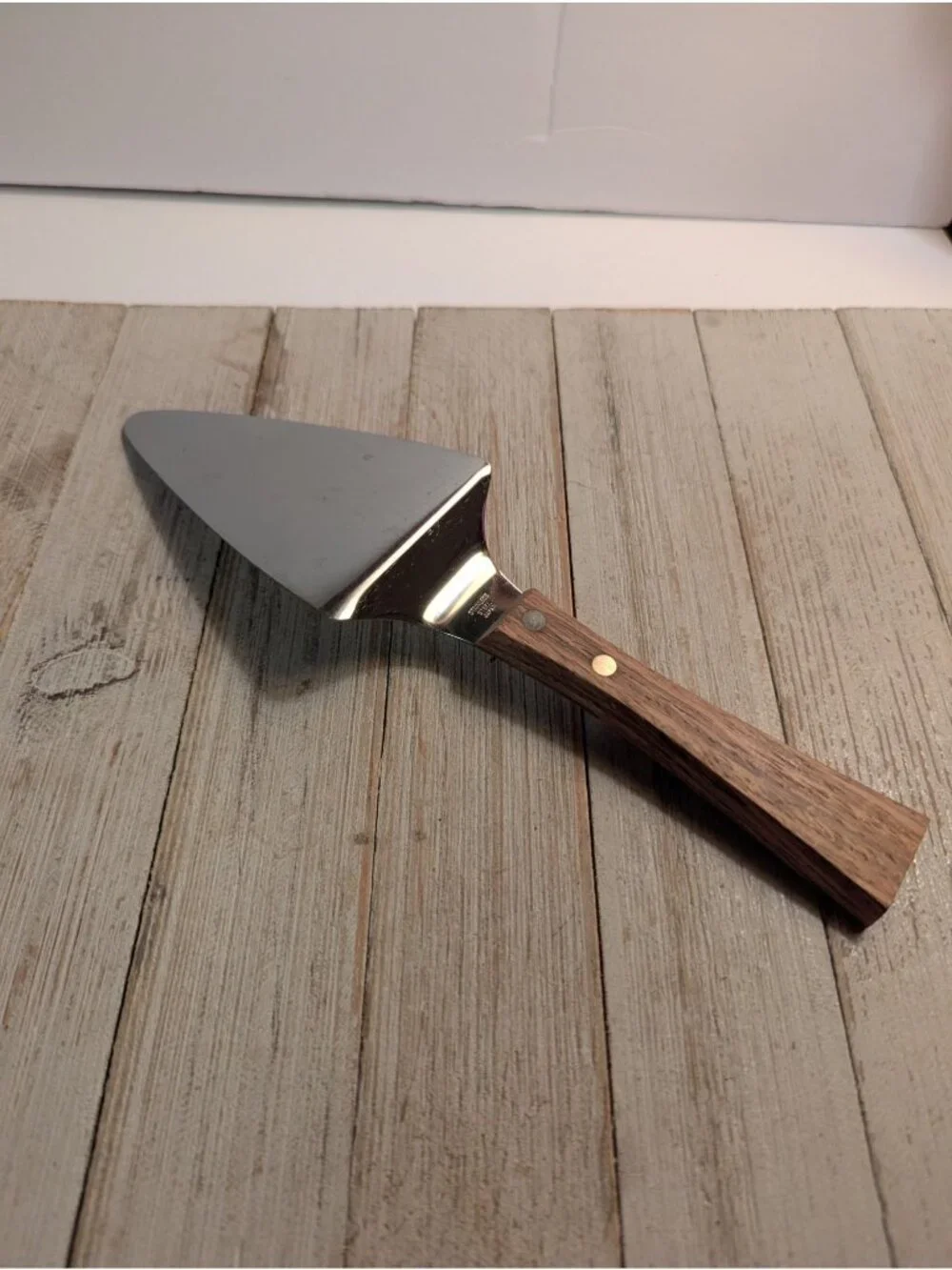 Stainless Steel Pie Serrated Spatula Server Wood Handle Unbranded Japan